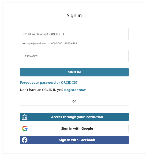 ORCID Login